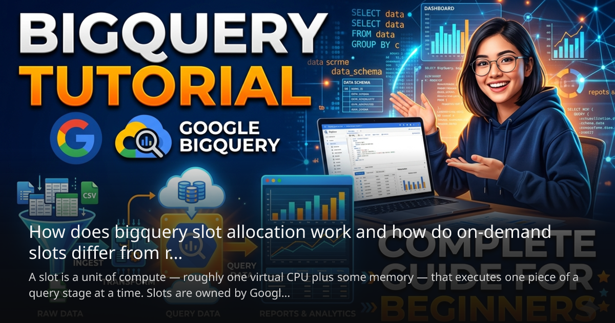 How does bigquery slot allocation work and how do on-demand slots ...
