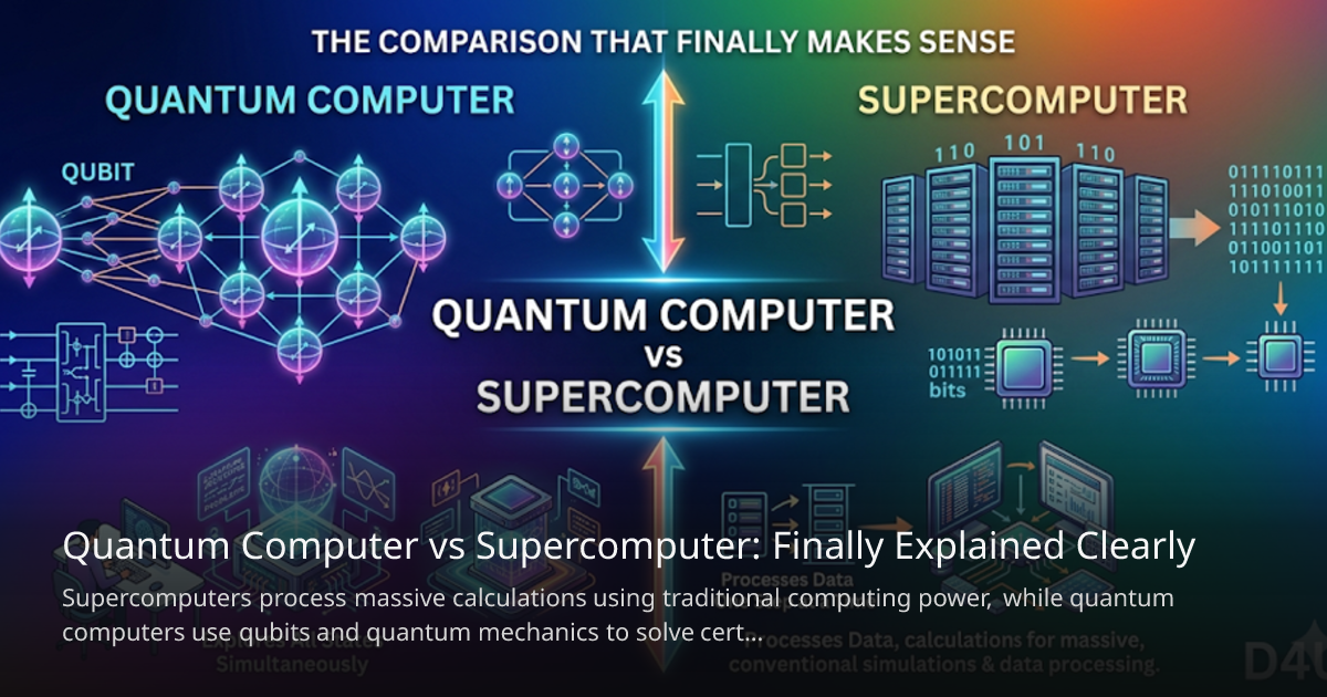Quantum Computer vs Supercomputer: Finally Explained Clearly | Drona4U AI